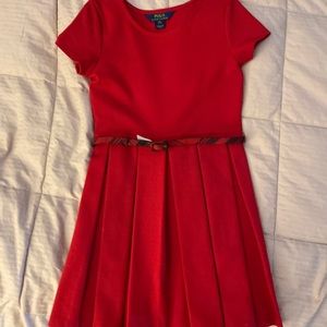 Ralph Lauren red dress. Girls’ 10.  Cotton.
